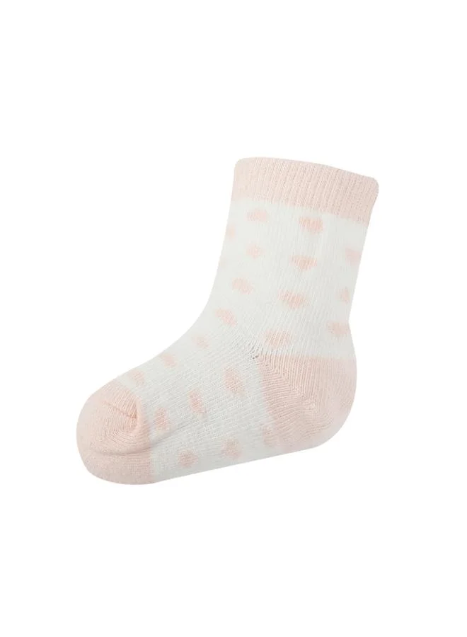Mothers Choice Ribbed Knit Cap and Polka Dot Socks Set