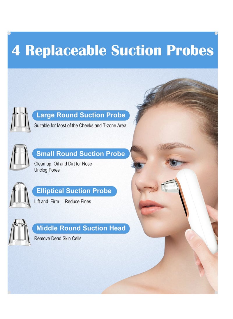 SYOSI Blackhead Remover Vacuum,Gentle and Effective Pore Cleanser spot pimple,Rechargeable Blackhead Sucker,Acne Comedone and Whitehead Extractor Tool,Upgraded Electric Facial Cleansing Beauty Tool  - Image 3