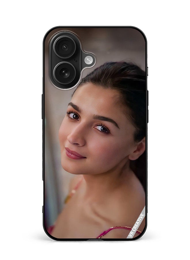 Protective Case Cover For Apple iPhone 16 Bollywood Actress Alia Bhatt Design Multicolour