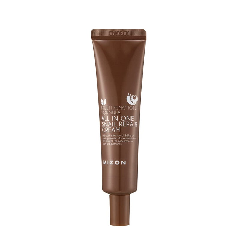 MIZON All in One Snail Repair Cream Snail Line Face Moisturizer Snail Mucin Extract Wrinkle Care Blemish Care Without Stickiness Korean Skincare 35ml118oz - Image 1