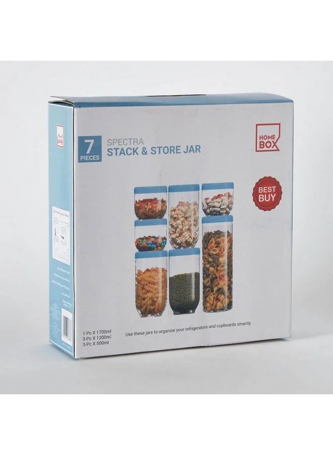 Home Box Spectra 7-Piece Stack And Store Jar Set 1.5 L