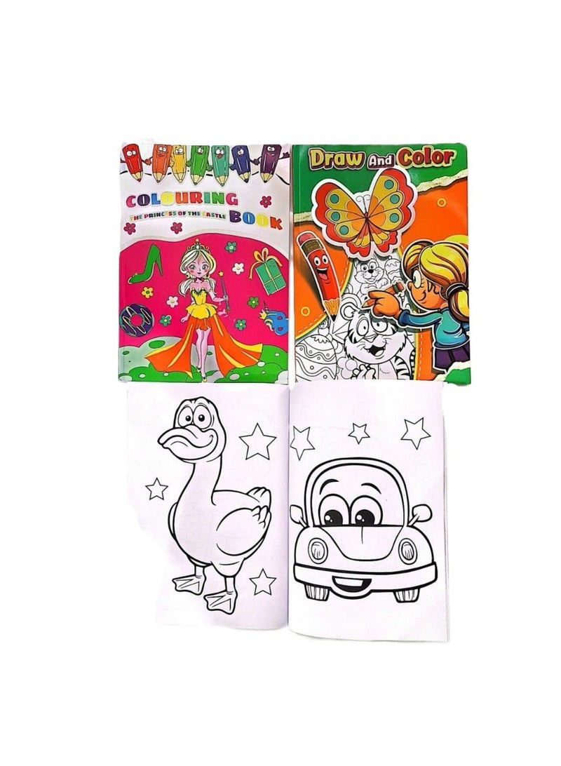 ARCO STORE Children's Coloring & Activity Book Set - Princess, Animals, Draw & Color, Super Pad (4 Books) - Image 1