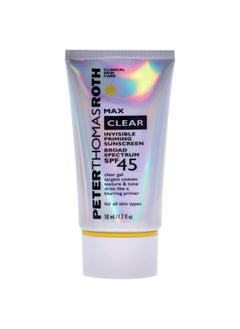 PETER THOMAS ROTH Peter Thomas Roth | Max Clear Invisible Priming Sunscreen Broad Spectrum SPF 45 | Makeup Primer with SPF, Water-Resistant Sunscreen Gel with Silky Finish, 1.7 fl. oz.  - Image 2
