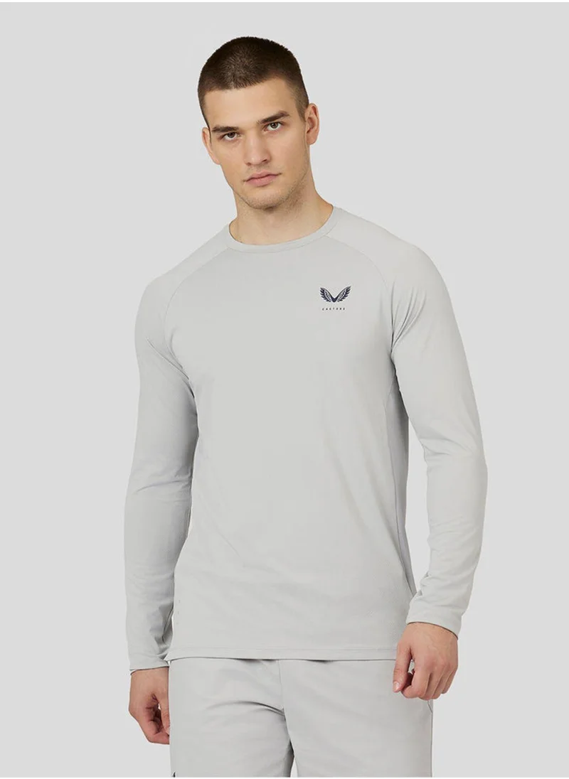 كاستور Men'S Active Performance Long Sleeve T-Shirt - Light Steel