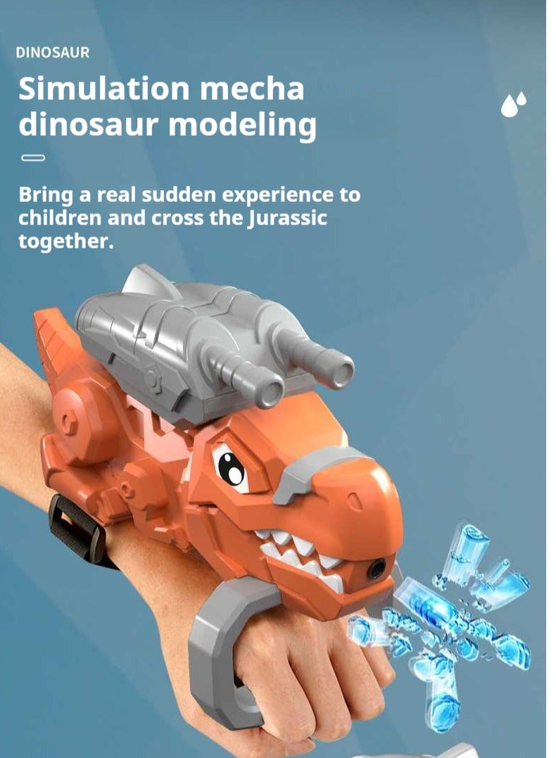 مدرعة Tyrannosaurus قاذفة، الديناصور قاذفة اطلاق النار لعب للولاد، لعب الديناصور، الماء قاذفة فقاعة، ناعمة رصاصة بندقية - الطبعة البرتقالية - Image 2