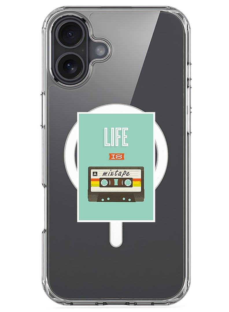 Theodor Magnetic Case for Apple iPhone 17 Compatible with MagSafe Wireless Charging, Shockproof Phone Bumper Cover - Life is a Mixtape - Image 1