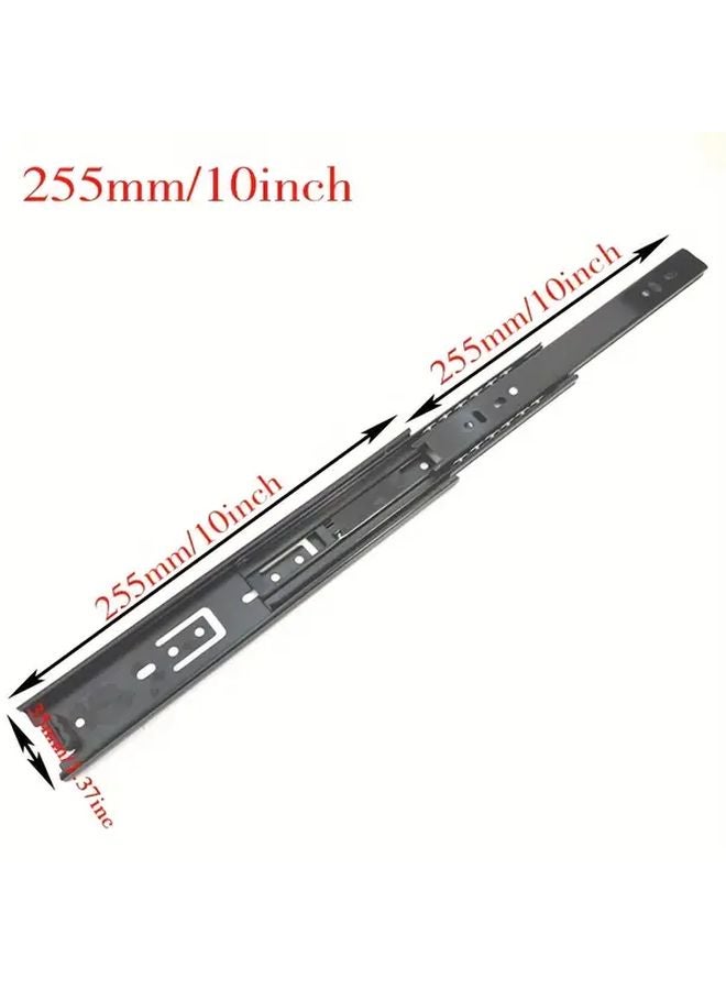 2 Pack 12 Inch Full Extension Silent Drawer Slides 3 Section Telescopic Mounting Kit - Image 4