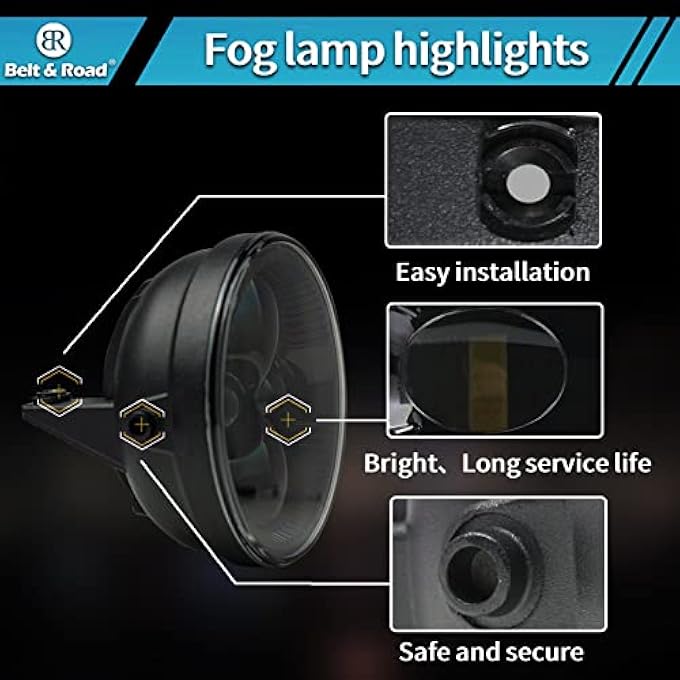 ريحني مصابيح ضباب LED ثنائية اللون مُحسّنة لسيارات فورد F150 موديلات 2006-2014، فورد رينجر موديلات 2008-2011، فورد إكسبيديشن موديلات 2007-2014، مصابيح ضباب للسائق والراكب - Image 4