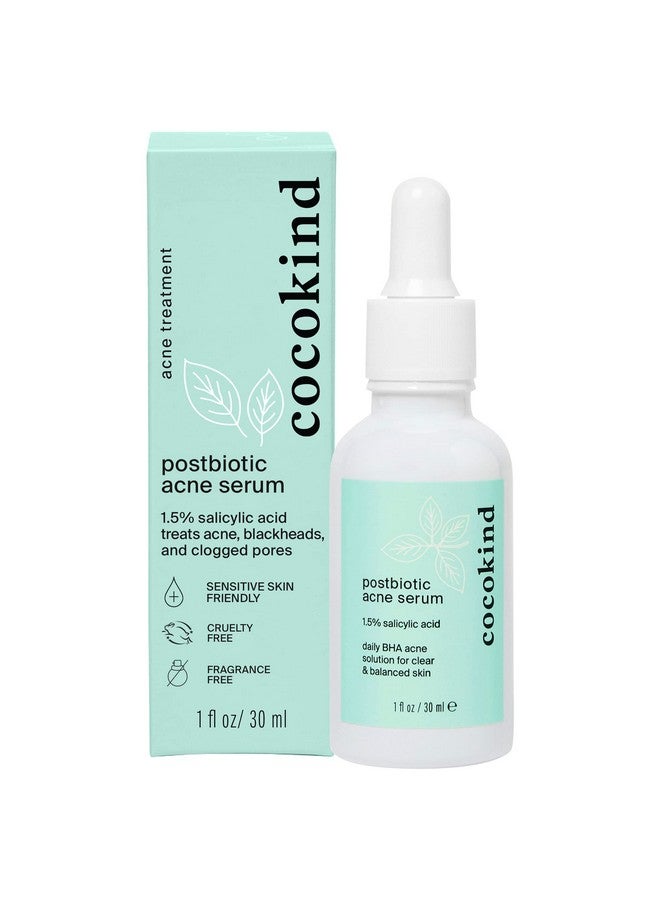 Cocokind Postbiotic Acne Serum, Salicylic Acid Serum and BHA Liquid Exfoliant - Exfoliating, Brightening and Hydrating Serum - Image 1