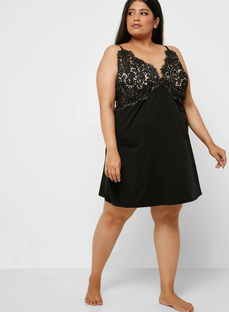 Ann Summers Wynnie Lace Trim Cami Strap Chemise