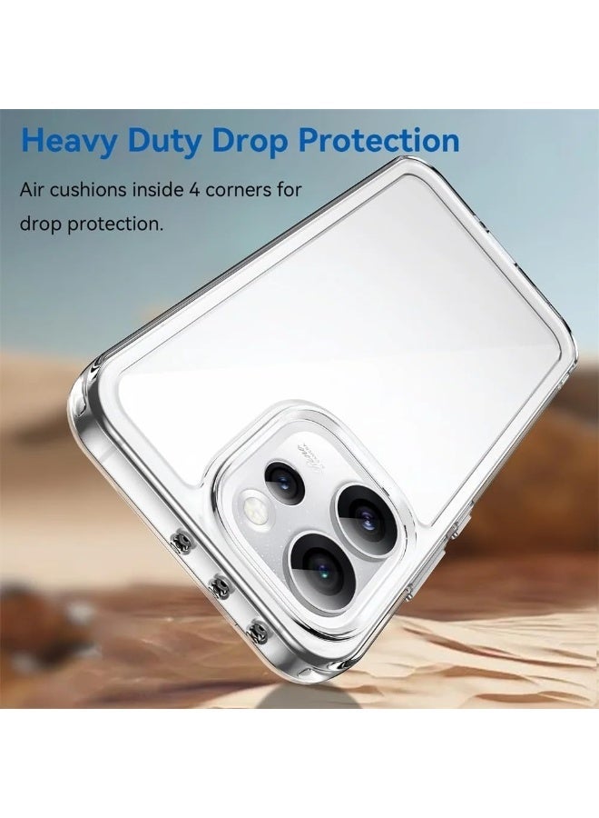 Clear Case for OPPO Reno 15 Pro Max, Colorful Hard Acrylic Transparent Back Cover Soft TPU Edge Thickened Anti-Fall Shockproof Cover for OPPO Reno15 Pro Max - Image 5