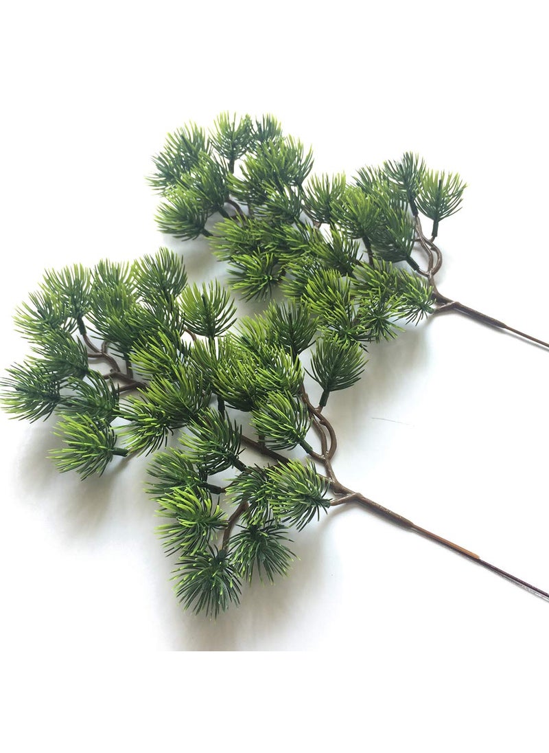 Artfen Artfen 2pcs Artificial Pine Branches Plastic Pine Branch Accessories for Christmas DIY Craft Office Home Events Decor 