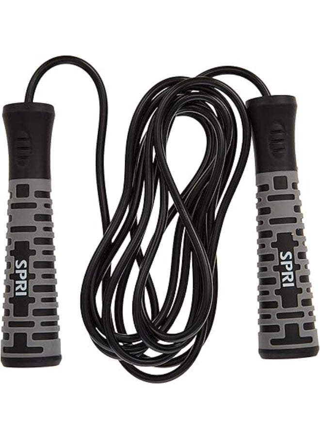 SPRI Sure‑Grip Adjustable Speed Rope – 9 ft Kink‑Free Jump Rope with Sure‑Grip Foam Handles