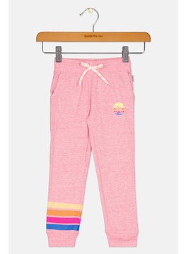 CONVERSE Toddlers Girl Brand Logo Jogger Pants, Pink  - Image 1