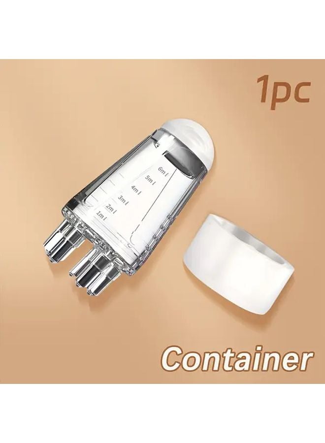 مشط تدليك فروة الرأس الأبيض المحمول مع أسطوانة تدليك ومُنشط نمو الشعر وapplicator الزيوت العطرية - Image 1