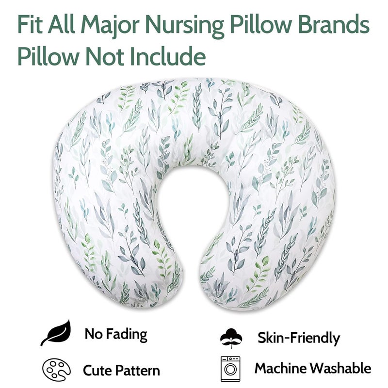 DILIMI Transform Your Babys Lounger and Nursing Pillow with Our Stylish Green Leaf Covers Soft Durable and Easy to Clean - Image 5