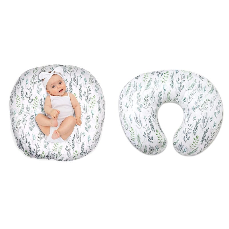 DILIMI Transform Your Babys Lounger and Nursing Pillow with Our Stylish Green Leaf Covers Soft Durable and Easy to Clean - Image 1