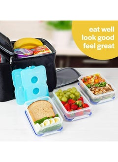 SINCO Lunch Bag Insulated Cooler Lunch Box 3 Compartment, Strong SBS Zippers Includes 3 Meal Prep Lunch box Containers and 2 Ice Packs  - Image 3