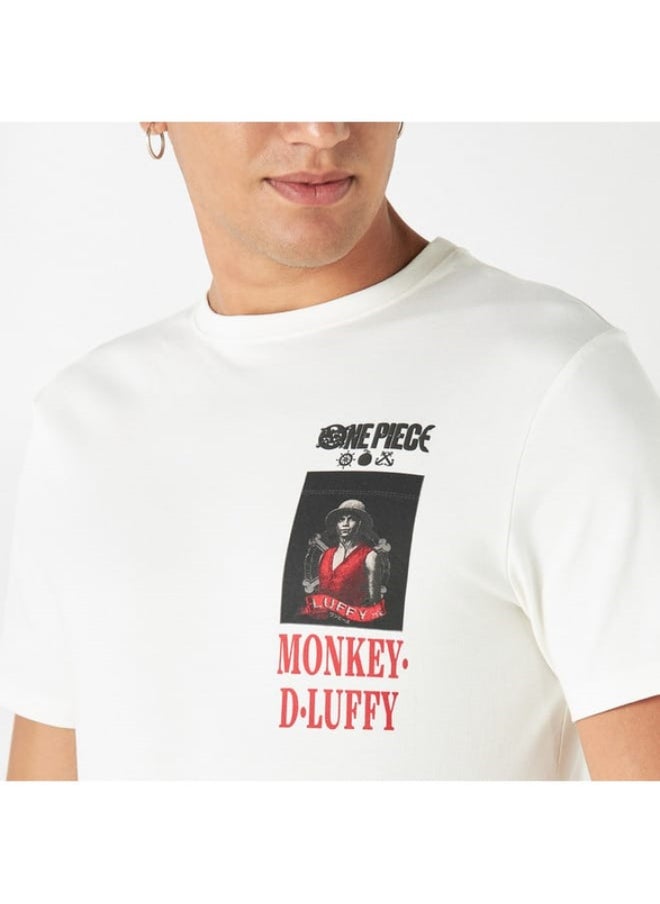 SP Characters One Piece Graphic Print Crew Neck T-shirt with Short Sleeves  - Image 4