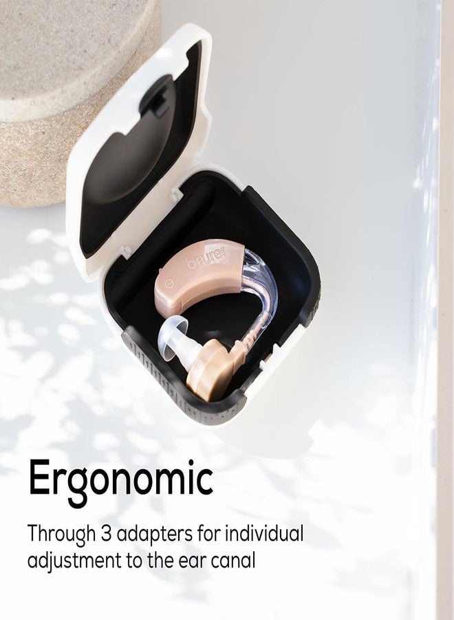 Beurer German Engineering HA 20 Hearing Amplifier I Amplifier for Seniors and adults I German Engineering I For mild to moderate hearing loss I Amplifies sound up to 40 Db I 3 adjustable ear attachments I 4 Volume Controllers I 1 Year Warranty I Beige in color - Image 3