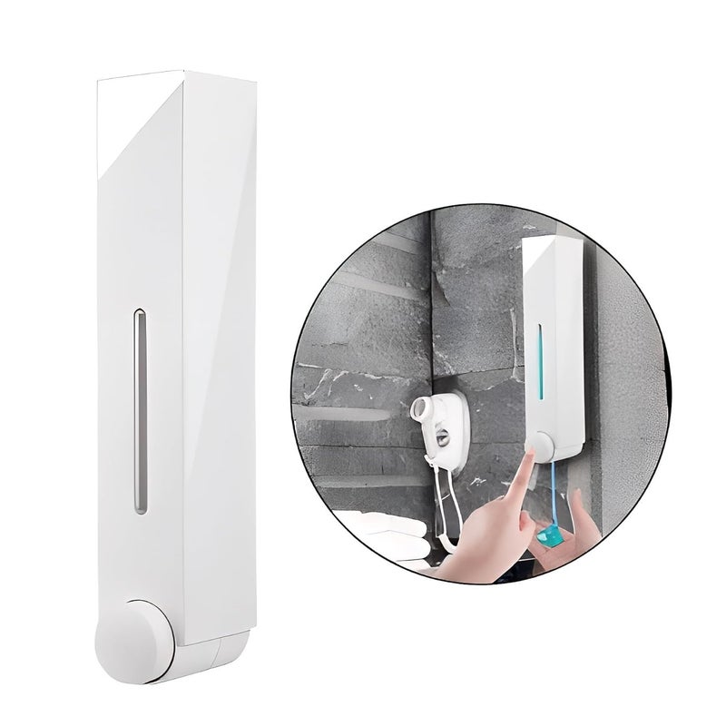 TARGET HYGIENE Manual Soap Dispenser Wall Mounted Manual Shampoo Shower Gel Soap Hand Sanitizer Strong ABSPlastic Liquid Gel Dispenser Wall Mounted 420 ML - Image 3