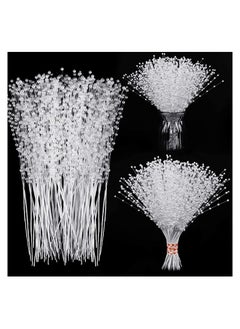 Beaded Trim String Pearl Stick Pearl Garland Beads Wreath Wedding Pearl Bridal Bouquet Party Decor Beaded Strand for Wedding Party Table Decor Crafts DIY Accessories 200 Pieces