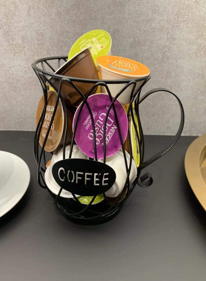 KiaoTime Coffee Pods Holder Storage Basket Espresso Coffee Pods Keeper Organizer Kitchen Counter Storage Holders for Capsules, Small - Image 3