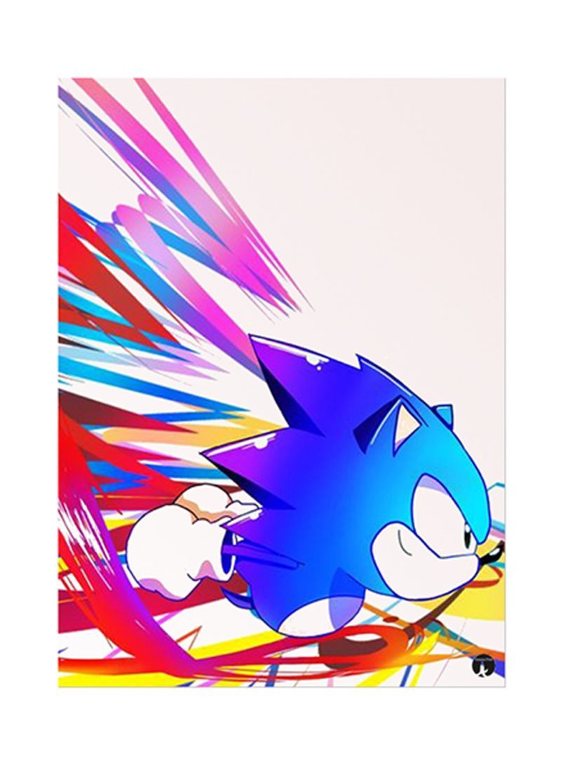 RKN Video Game Sonic Metal Plate Poster Multicolour 15x20centimeter