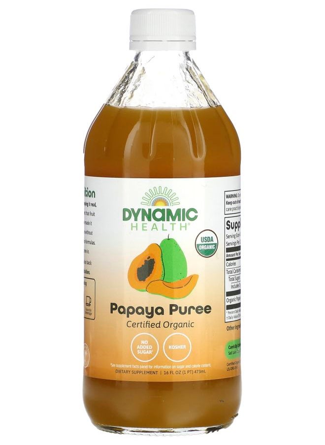 Dynamic Health Papaya Puree 16 fl oz (473 ml) 
