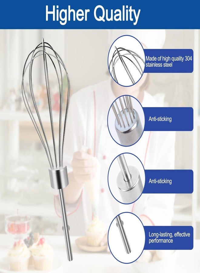 RO6G Hand Mixer Whisk for Kitchenaid Hand Mixer Attachments KHMPW,KHM7210, KHM512, KHM3, KHM5, W10720799 Stainless Steel Kitchenaid Whisks Attachments - 2 Pack - Image 5