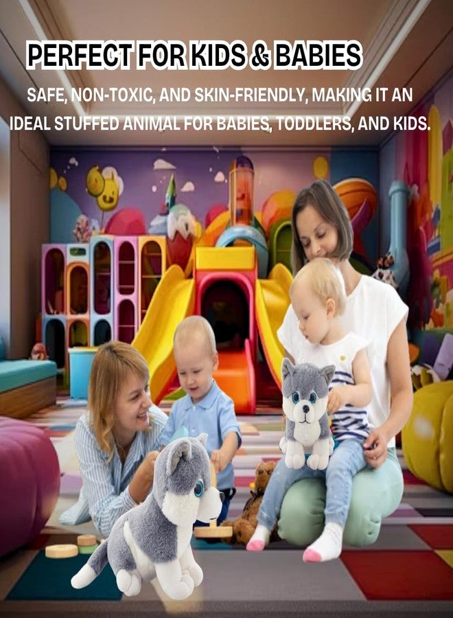 AUDBOT Husky Dog Soft Toys | Super Plush Stuffed Animal for Kids, Boys & Girls | Adorable Ultra Soft & Cuddly Gift Toy for Birthday, Baby & Toddler | Realistic & Safe Plush Dog Toy - Image 5