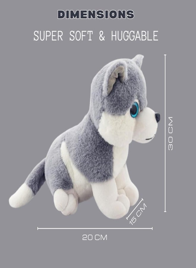 AUDBOT Husky Dog Soft Toys | Super Plush Stuffed Animal for Kids, Boys & Girls | Adorable Ultra Soft & Cuddly Gift Toy for Birthday, Baby & Toddler | Realistic & Safe Plush Dog Toy - Image 3