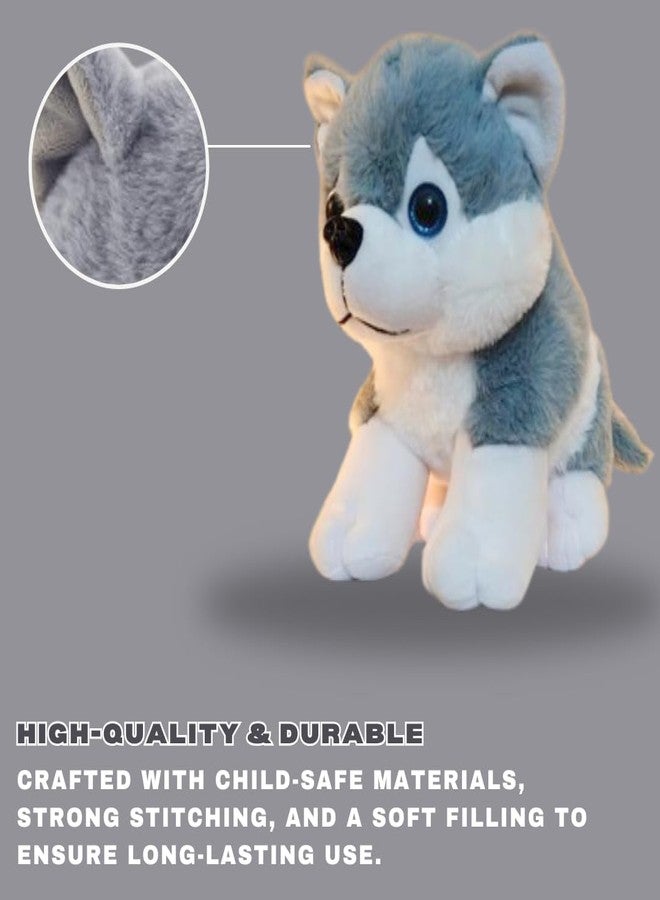 AUDBOT Husky Dog Soft Toys | Super Plush Stuffed Animal for Kids, Boys & Girls | Adorable Ultra Soft & Cuddly Gift Toy for Birthday, Baby & Toddler | Realistic & Safe Plush Dog Toy - Image 2