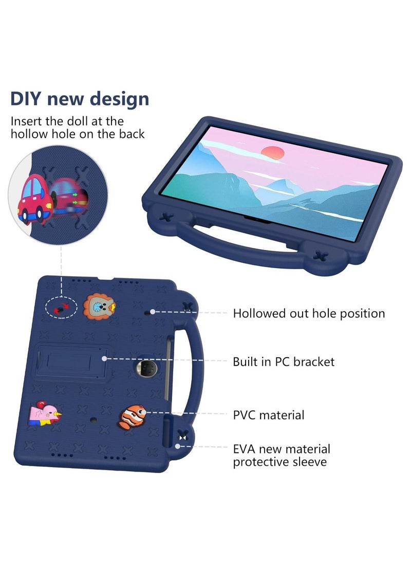 Kids Case Compatible with Honor Pad 9 12.1 inch 2024, Heavy Duty EVA Foam Shockproof Cover Kids Proof Case with Stand For Honor Pad 9 (Navy Blue) - Image 2