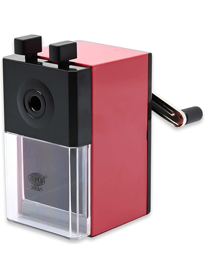 FIS Fssp30La Table Metal Pencil Sharpener Large Black Red - Image 1