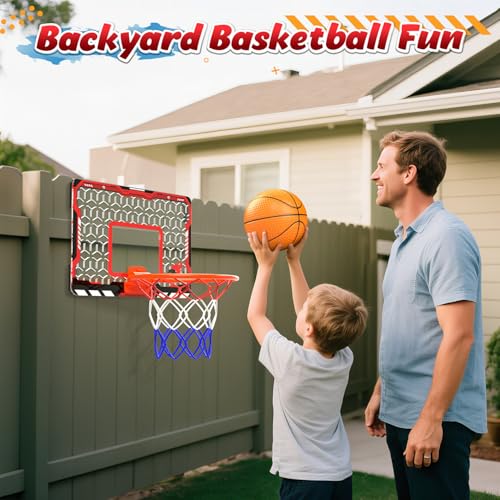 EagleStone Mini Basketball Hoop for Door & Wall, Foldable Rim with 3 Balls and Pump, Indoor Basketball Toy Game Set for Kids Adults, Bedroom Office Sports Gift - Image 5
