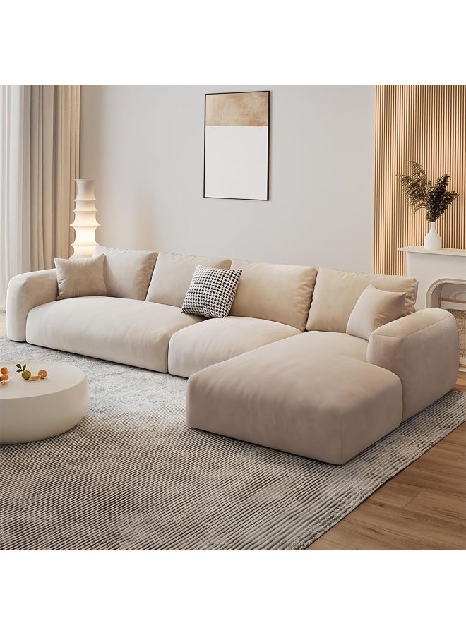 Comfynest Comfynest Fleece Fabric Multifunction Sofa Set - Overstuffed Design, Adjustable Armrests, Durable Wood Frame, Extra Padded Comfort, Modern Style Living Room Sofa Set (5, Right-Corner) - Image 3