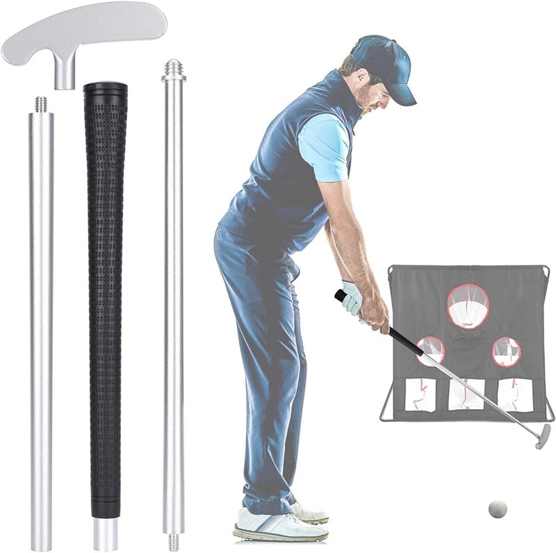 LEAGY Portable Golf Putter Travel Practice Putting Set with Case Indoor Outdoor Yard, Indoor Golf Games Set, Ball Return System Zink Alloy Putter Best Gift Executive Office Putter Set - Image 5