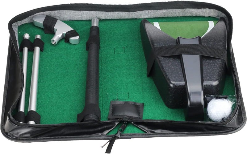 LEAGY Portable Golf Putter Travel Practice Putting Set with Case Indoor Outdoor Yard, Indoor Golf Games Set, Ball Return System Zink Alloy Putter Best Gift Executive Office Putter Set - Image 2