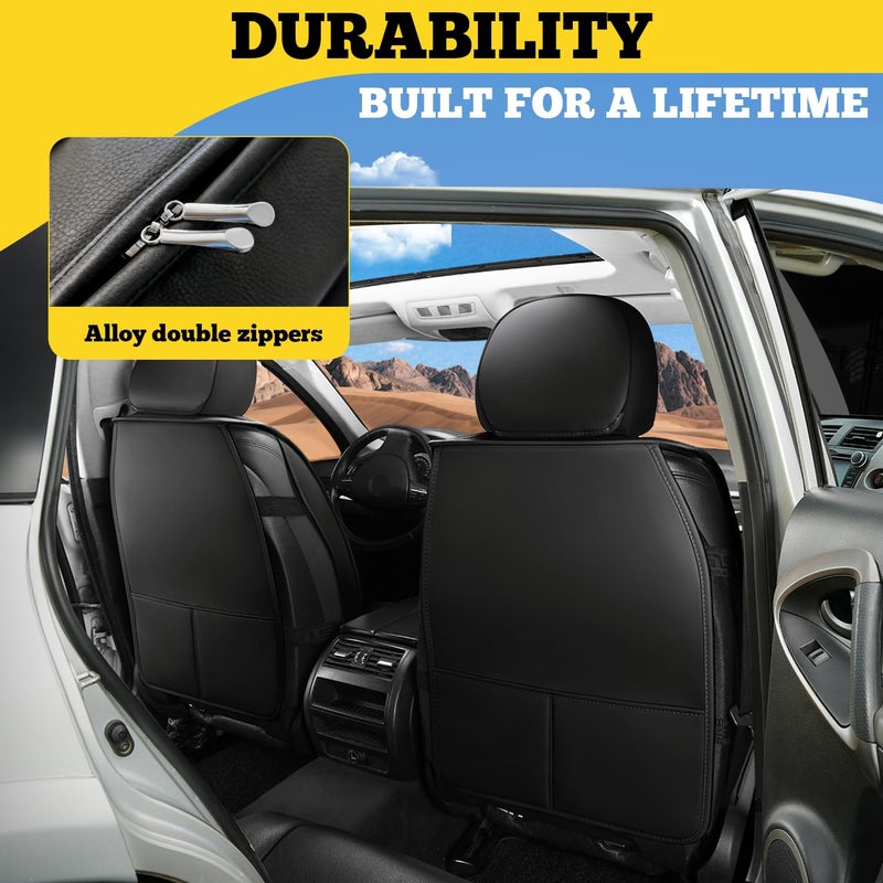 LINGVIDO Car Seat Covers Set â€“ Premium Nappa Leather for Front Seats (2 Seats), Durable, Comfortable & Easy to Install, Fits Most Cars, Sedans, SUVs â€“ Ideal for Commuters, Families & Road Trips - Image 3