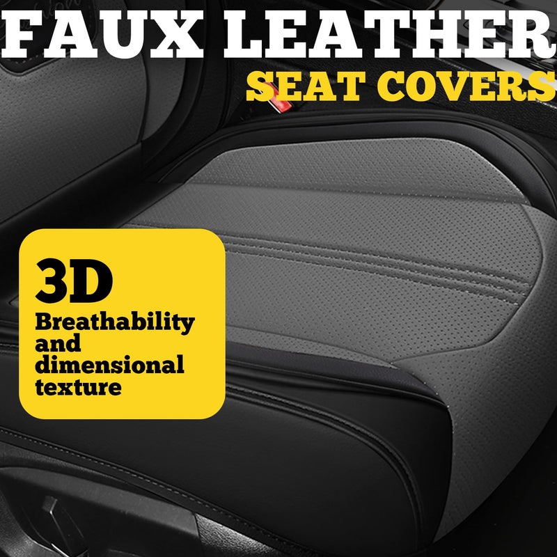 LINGVIDO Car Seat Covers Set â€“ Premium Nappa Leather for Front Seats (2 Seats), Durable, Comfortable & Easy to Install, Fits Most Cars, Sedans, SUVs â€“ Ideal for Commuters, Families & Road Trips - Image 5