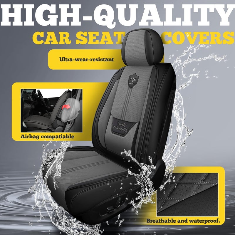 LINGVIDO Car Seat Covers Set â€“ Premium Nappa Leather for Front Seats (2 Seats), Durable, Comfortable & Easy to Install, Fits Most Cars, Sedans, SUVs â€“ Ideal for Commuters, Families & Road Trips - Image 4