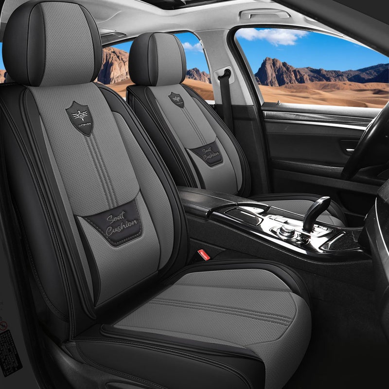 LINGVIDO Car Seat Covers Set â€“ Premium Nappa Leather for Front Seats (2 Seats), Durable, Comfortable & Easy to Install, Fits Most Cars, Sedans, SUVs â€“ Ideal for Commuters, Families & Road Trips - Image 1