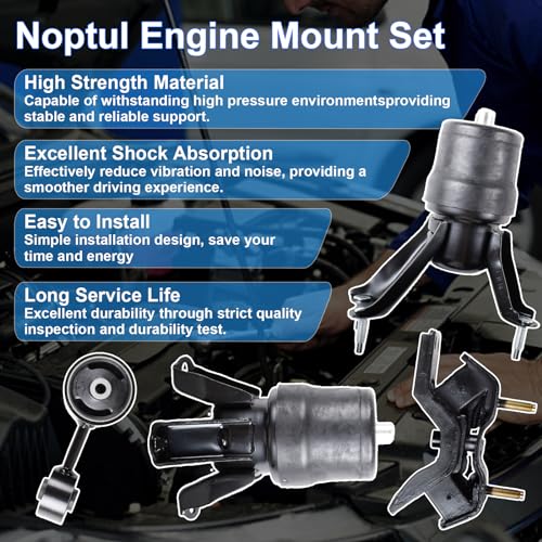 DOFOCH Engine Motor and Transmission Mount Compatible with 1997-2001 Toyota Camry 2.2L, 2000-2001 Toyota Solara 2.2L Replaces# A6256 A7219 A7238 A7241-4PCS - Image 5
