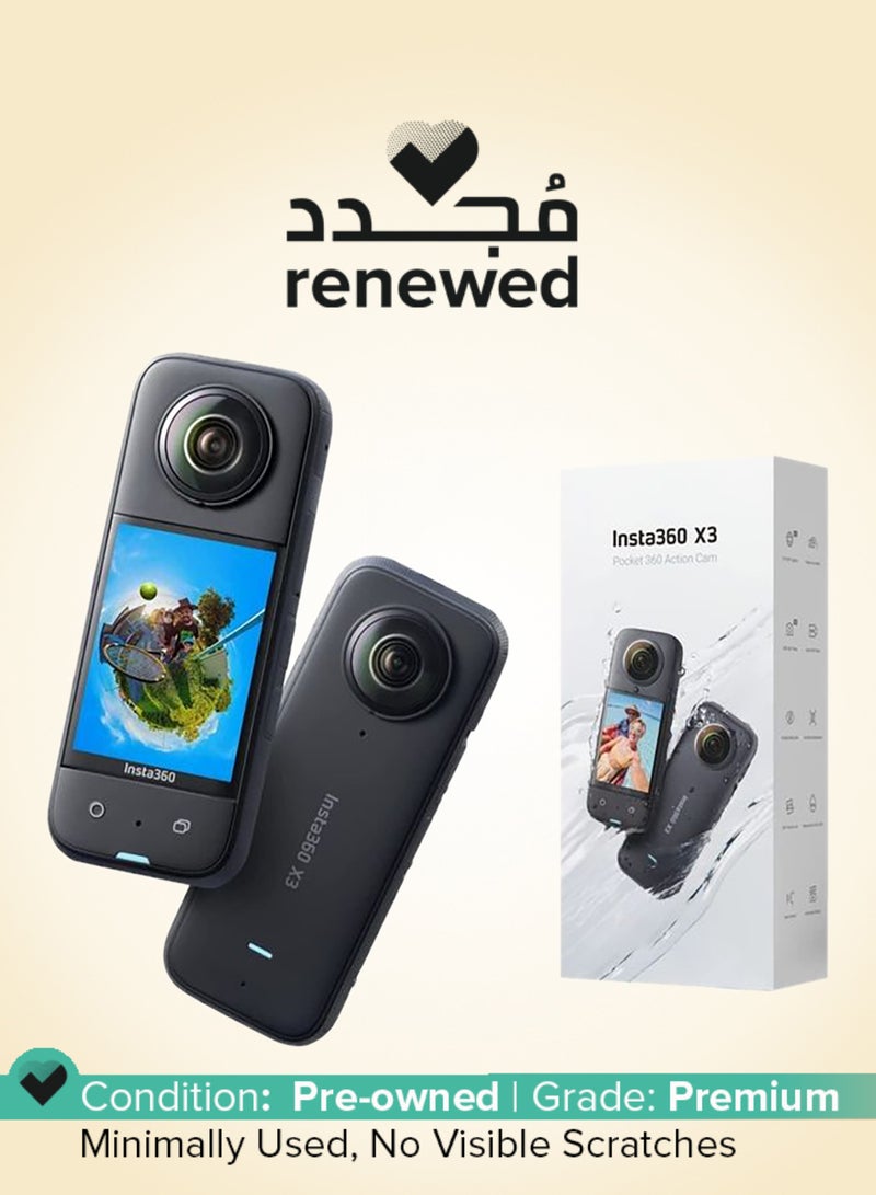 Insta360 Renewed - X3 360 Degree Action Camera - Image 1