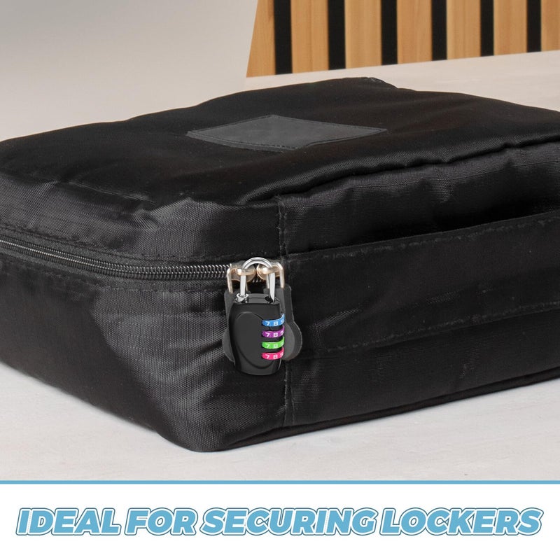 Resettable 4 Digit Combination Padlock Zinc Alloy for Gym Locker Toolbox Cabinet Gate - Image 4
