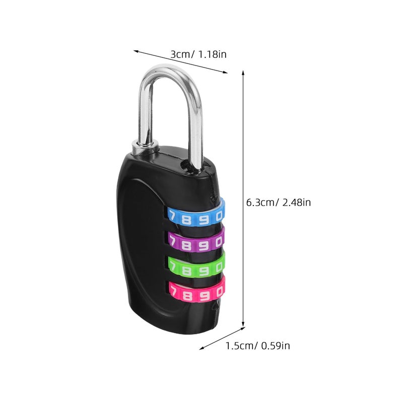 Resettable 4 Digit Combination Padlock Zinc Alloy for Gym Locker Toolbox Cabinet Gate - Image 3