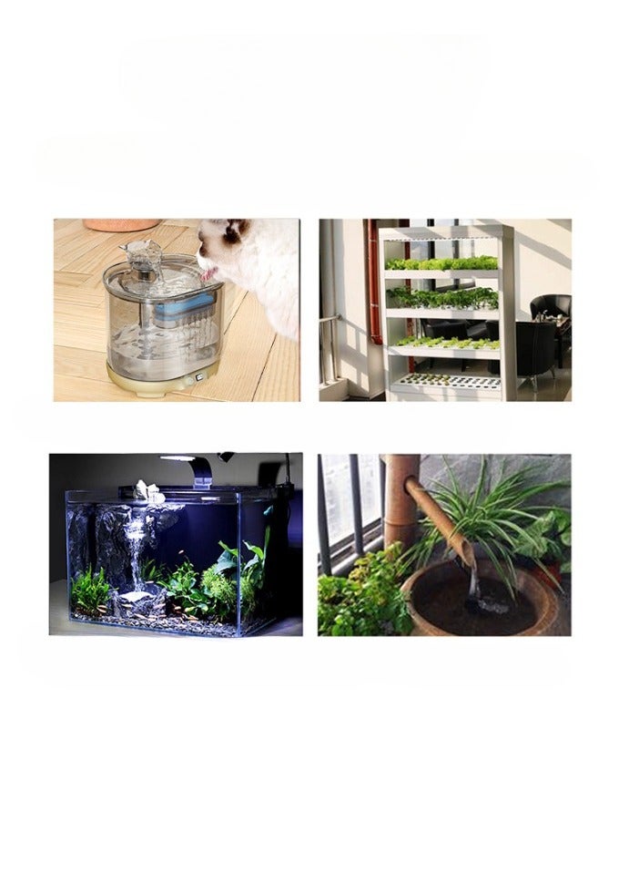 Submersible Usb Small Fountain Pumps, Quiet Usb Fountain Pump Electric Brushless, Pet Ultra Quiet Outdoor Small Fountain, [Upgraded model with filter cotton] water pump with light, 2 meters cord - Image 4