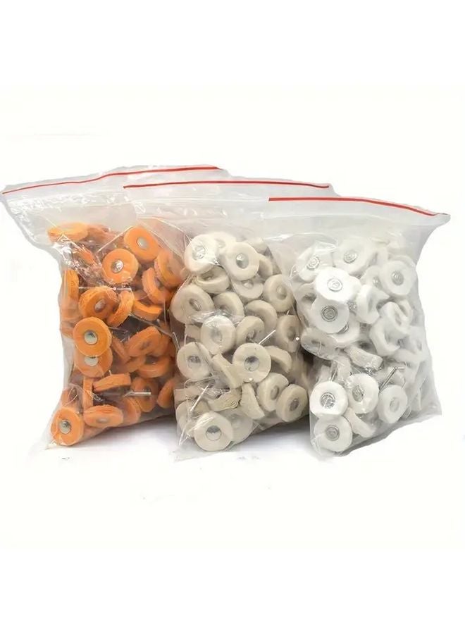 10Pcs White Polishing Wheel Set 2 35Mm Handle Felt Disc For Stainless Steel Mirror - Image 5