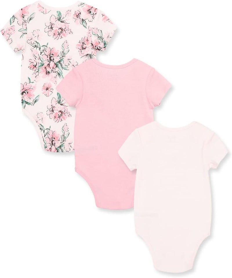 ليتل مي Little Me baby-girls 3-pack 100% Cotton Scratch Free Tag Onesies Onesies (pack of 3) - Image 2